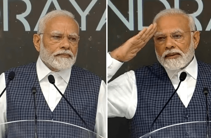 PM Modi Gets Emotional, Salutes Chandrayaan-3 Scientists At ISRO HQ
